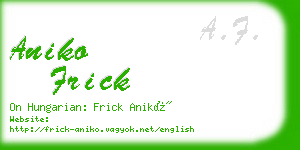 aniko frick business card